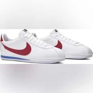 NIKE Classic Cortez Leather 'White Red'